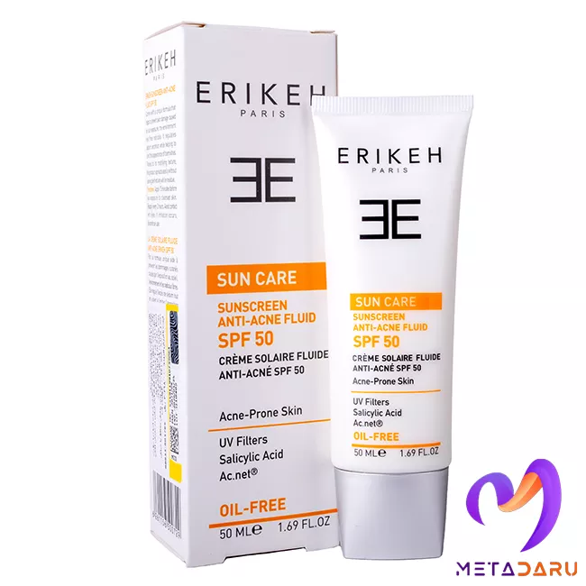 کرم ضدآفتاب و ضد لک بی رنگ SPF50 اریکه | Erikeh Sunscreen SPF50