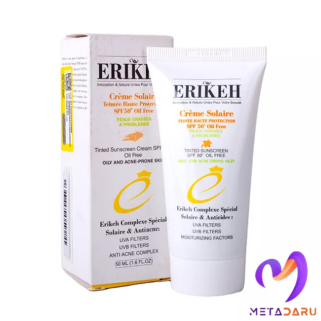 کرم ضد آفتاب فاقد چربی رنگی SPF+50 اریکه | Erikeh Sunscreen SPF+50