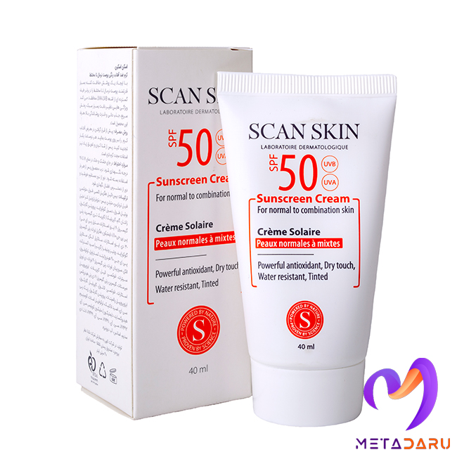 کرم ضدآفتاب رنگی پوست نرمال تا مختلط SPF50 اسکن اسکین | Scan Skin Sunscreen Cream SPF50