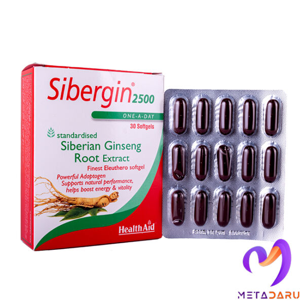 SIBERGIN 2500 SOFT GEL - SIBERIAN GINSENG ROOT EXTRACT ( HEALTH AID )