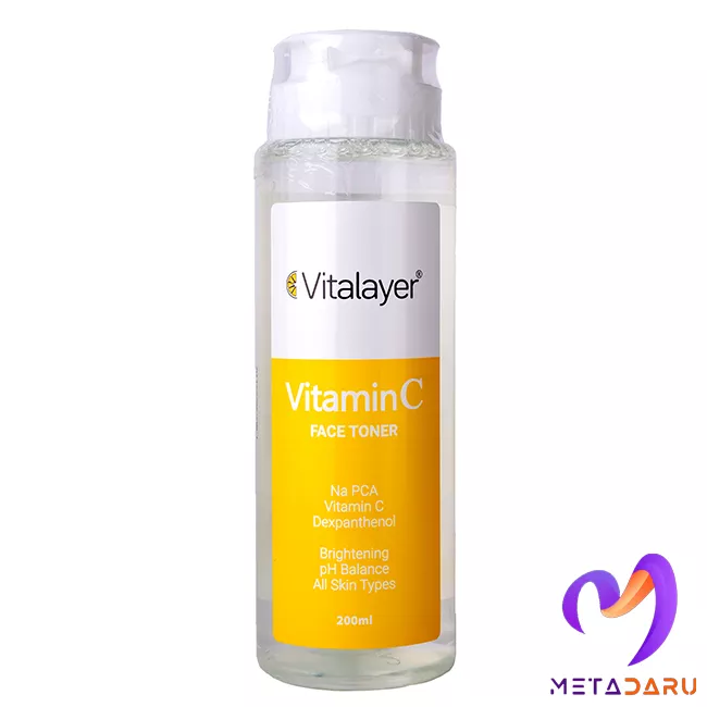 تونر پاک کننده صورت حاوی ویتامین سی ویتالیر | Vitalayer Vitamin C Face Toner