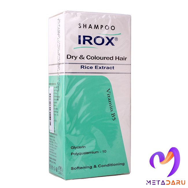 شامپو موهای خشک و رنگ شده عصاره سبوس برنج ایروکس | Irox Dry & Coloured Hair Shampoo