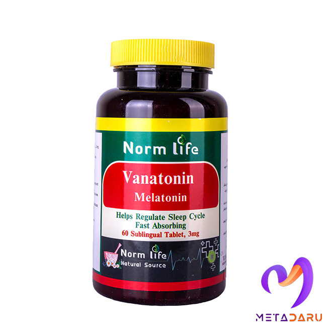 واناتونین ملاتونین (60 عددی) VANATONIN – MELATONIN 3MG CAP ( NORM LIFE )