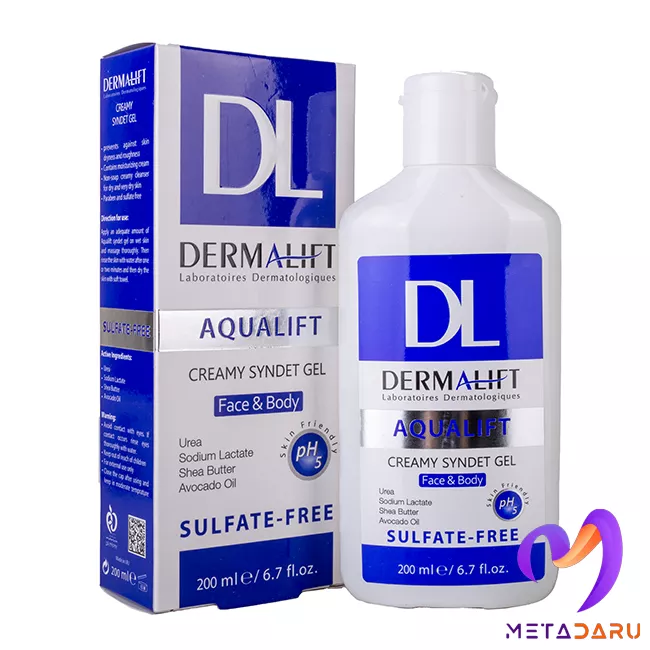 ژل شستشوی غیرصابونی کرمدار آکوالیفت درمالیفت | Dermalift Creamy Syndet Gel