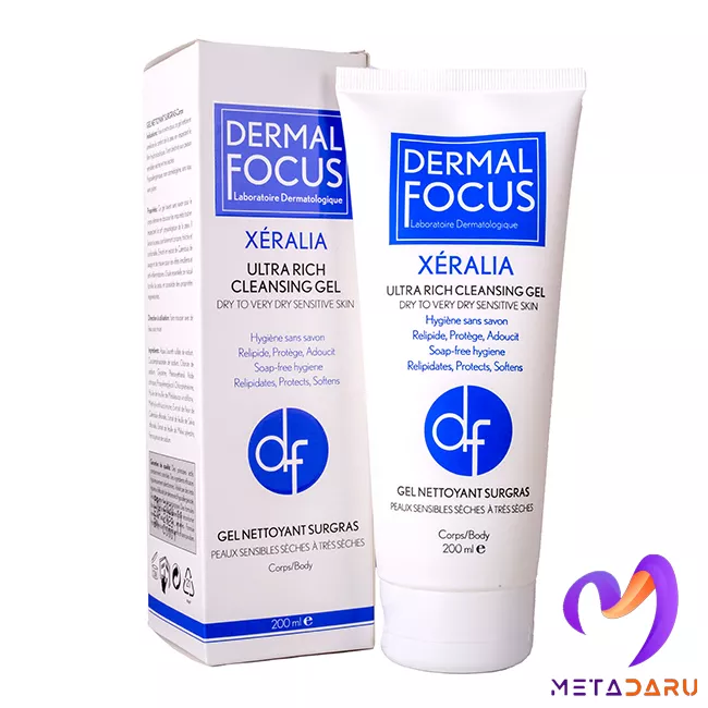 ژل پاک کننده بدن پوست خشک تا خیلی خشک حساس زرالیا درمال فوکس | Dermal Focus Xeralia Cleansing Gel