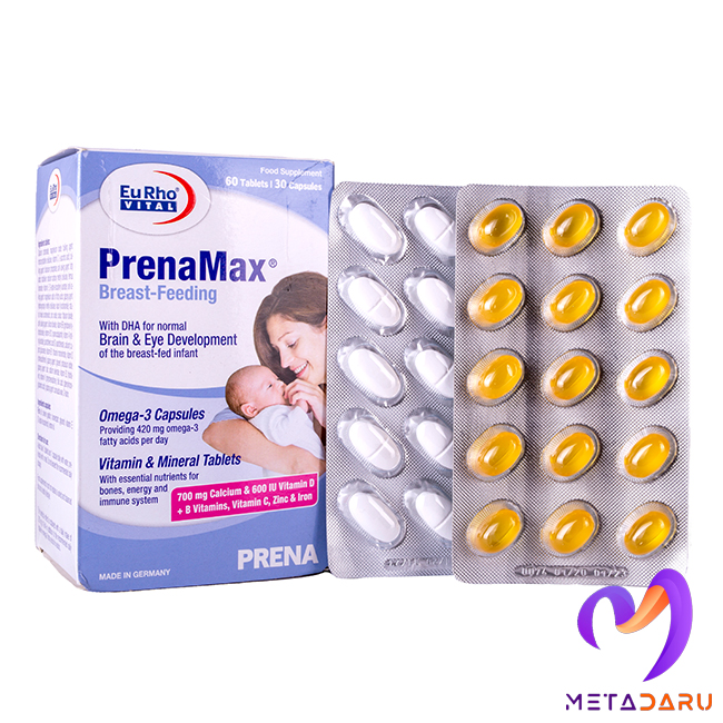 پرینامکس برست فیدینگ مخصوص دوران شیردهی PRENAMAX BREAST-FEEDING  60TAB + 30CAP ( EURHO VITAL )