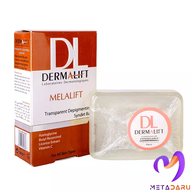 پن شفاف غیرصابونی روشن کننده پوست ملالیفت درمالیفت | Dermalift Melalift