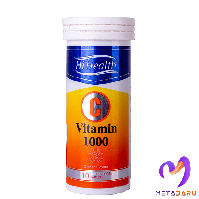 قرص جوشان ویتامین C 1000 میلی گرمی های هلث 10 عدد  VITAMIN C 1000MG 10EFF TAB ( HI HEALTH )