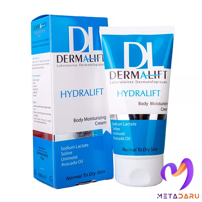 کرم مرطوب کننده بدن پوست نرمال تا خشک هیدرالیفت درمالیفت | Dermalift Hydralift Body Moisturizing Cream