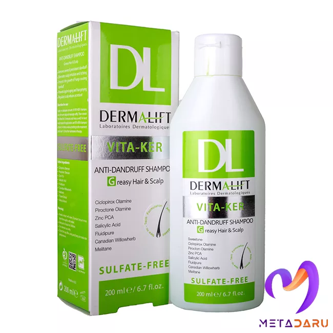 شامپو ضدشوره موهای چرب ویتا کر درمالیفت | Dermalift Vita Ker Anti Dandruff Shampoo