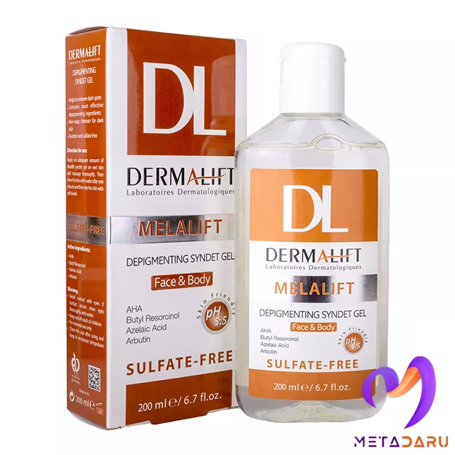 ژل شستشوی غیرصابونی روشن کننده پوست ملالیفت درمالیفت | Dermalift Melalift Dipgmenting Syndet Gel