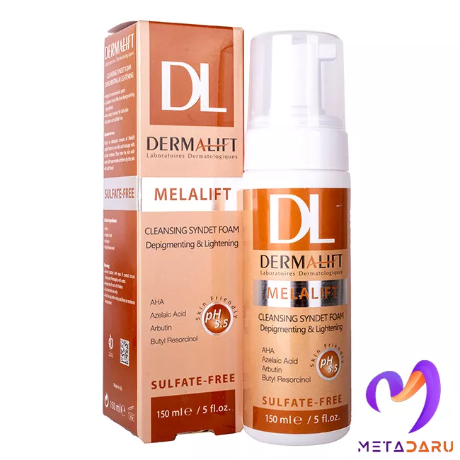 فوم شستشوی صورت روشن کننده پوست ملالیفت درمالیفت | Dermalift Melalift Cleansing Syndet Foam