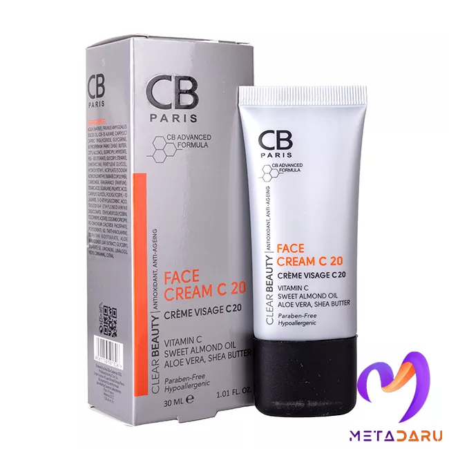 کرم صورت حاوی ویتامین سی 20 سی بی پاریس | CB Paris Face Cream C 20