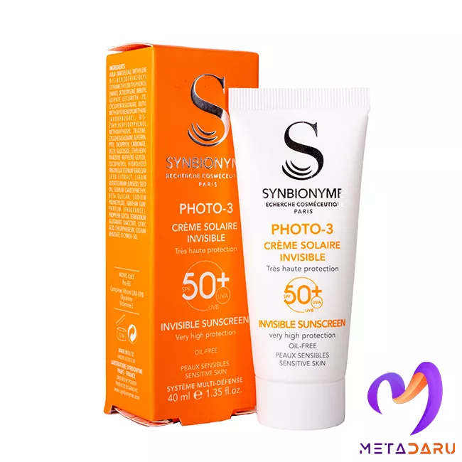 کرم ضدآفتاب بی رنگ SPF+50 فوتو 3 سین بیونیم | Synbionyme Photo-3 Sunscreen Cream SPF+50