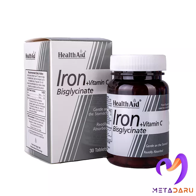 آیرون بیس گلیسینات و ویتامین سی هلث اید | Health Aid Iron Bisglycinate+Vitamin C