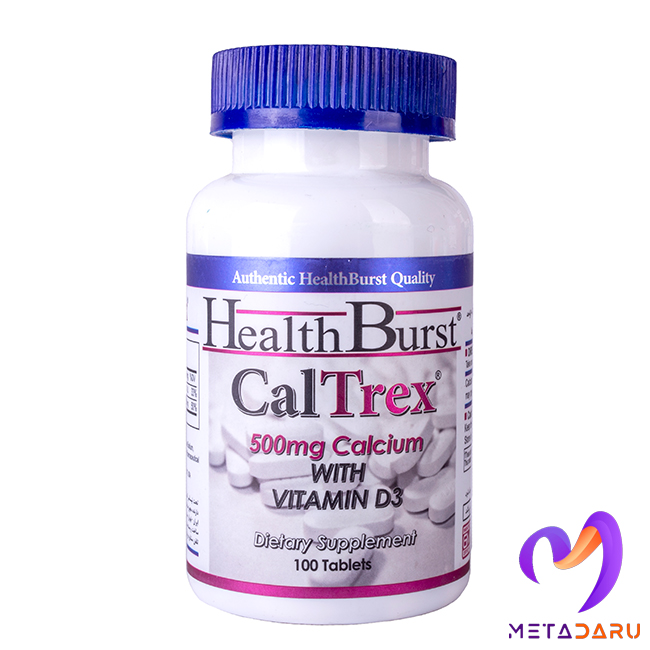 کلترکس کلسیم دی (100 عددی) CALTREX CALCIUM 500MG 100TAB ( HEALTH BURST )