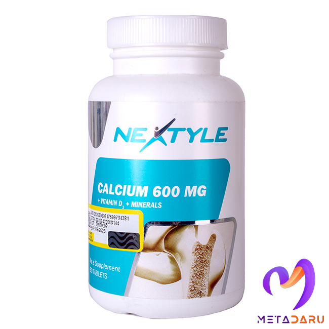 کلسیم 600 میلی گرم و ویتامین د3 و مینرال  CALCIUM 600MG + VITAMIN D3 + MINERALS TAB ( NEXTYLE )