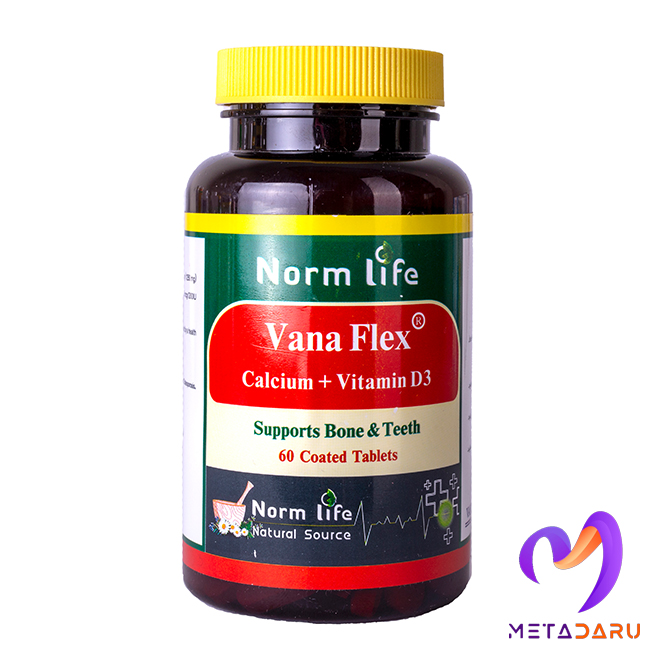 کلسیم و ویتامین د3 وانا فلکس VANA FLEX – CALCIUM + VITAMIN D3 TAB ( NORM LIFE )