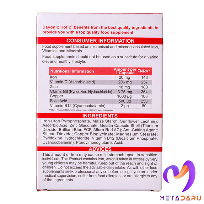 IROFIX - VITAMIN B6, B12 & IRON CAP (PHOENIX)