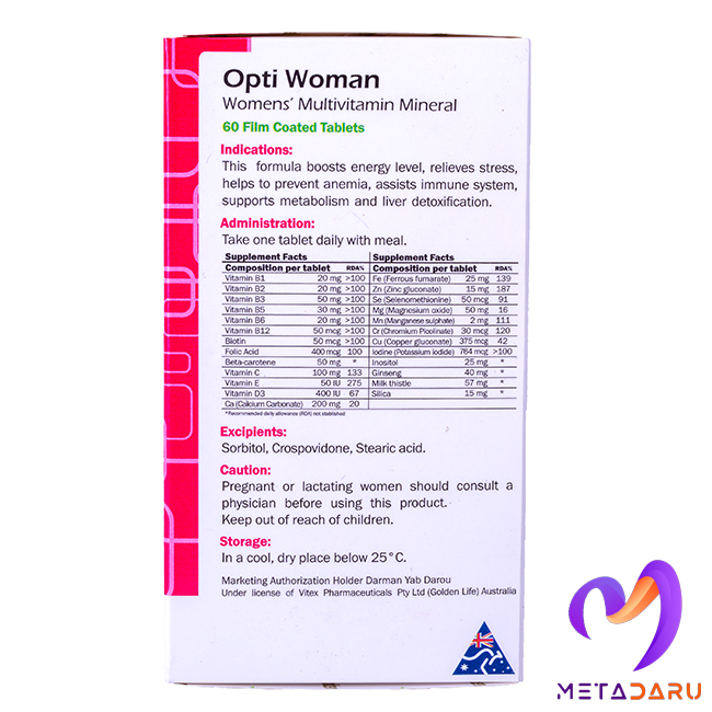 OPTI WOMAN 60TAB ( GOLDEN LIFE )