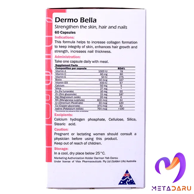 DERMO BELLA 60CAP ( GOLDEN LIFE )