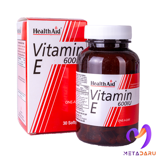 ویتامین ای 600 واحد VITAMIN E  600IU 30CAP ( HEALTH AID )