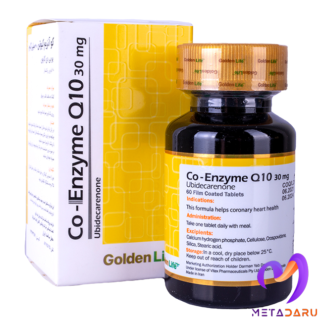 کو آنزیم کیوتن 30 میلی گرمCO-ENZYME Q10 30MG TAB ( GOLDEN LIFE )