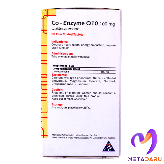 CO-ENZYME Q10 100MG TAB ( GOLDEN LIFE )