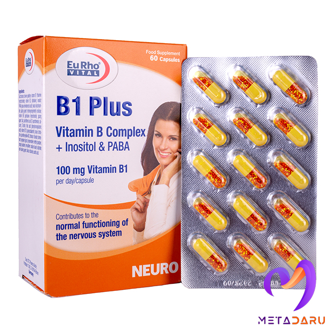 B1 PLUS - VITAMIN B COMPLEX + INOSITOL & PABA CAP ( EURHO VITAL )