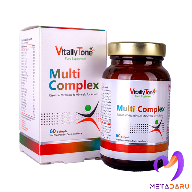 کپسول ژلاتینی نرم مولتی ویتامین و مینرال ویتالی تونMultivitamin Minerals Vitally Tone 60 soft gels