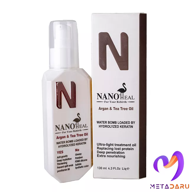 روغن مو سر حاوی آرگان و درخت چای نانوهیل | Nano Heal Argan & Tea Tree Oil