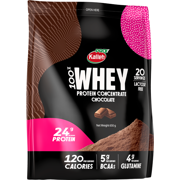 پروتئین وی 100% شکلاتی کاله 650 گرمی | Kalleh Whey 100%