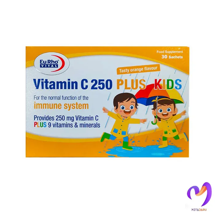 ویتامین سی 250 میلی گرم پلاس کیدز یوروویتال Vitamin C 250 mg Plus Kids