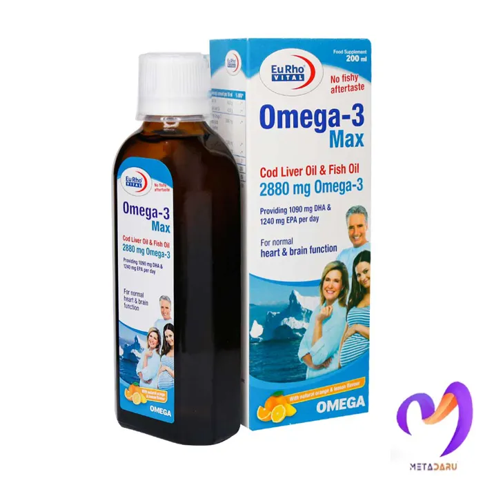 امگا 3 مکس 2880 میلی گرمی یوروویتال Omega 3 Max 2880 ml