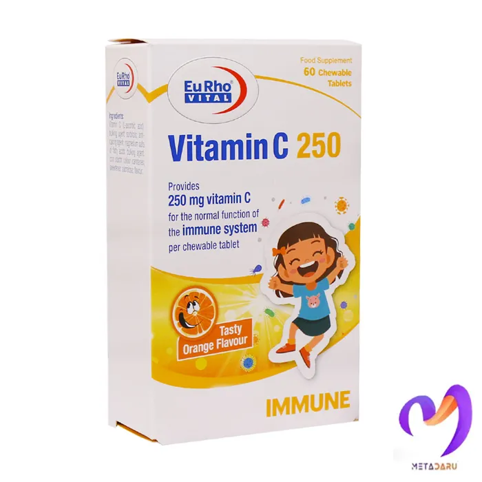 ویتامین سی یوروویتال 250 میلی گرم Eurho Vital Vitamin C 250mg