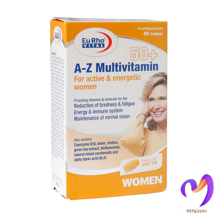 A Z مولتی ویتامین بالای 50 سال بانوان یوروویتال A Z Multivitamin +50 For Women