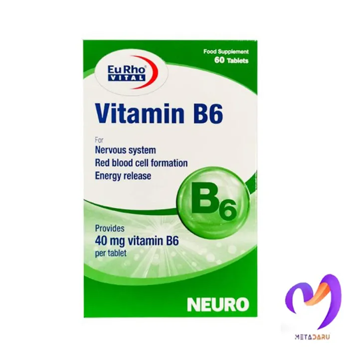 ویتامین B6 یورو ویتال 60 عددی Eurho Vital Vitamin B6